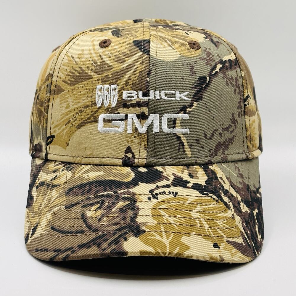 Vintage 90s Buick GMC Hat Cap Strapback KC Caps Camo